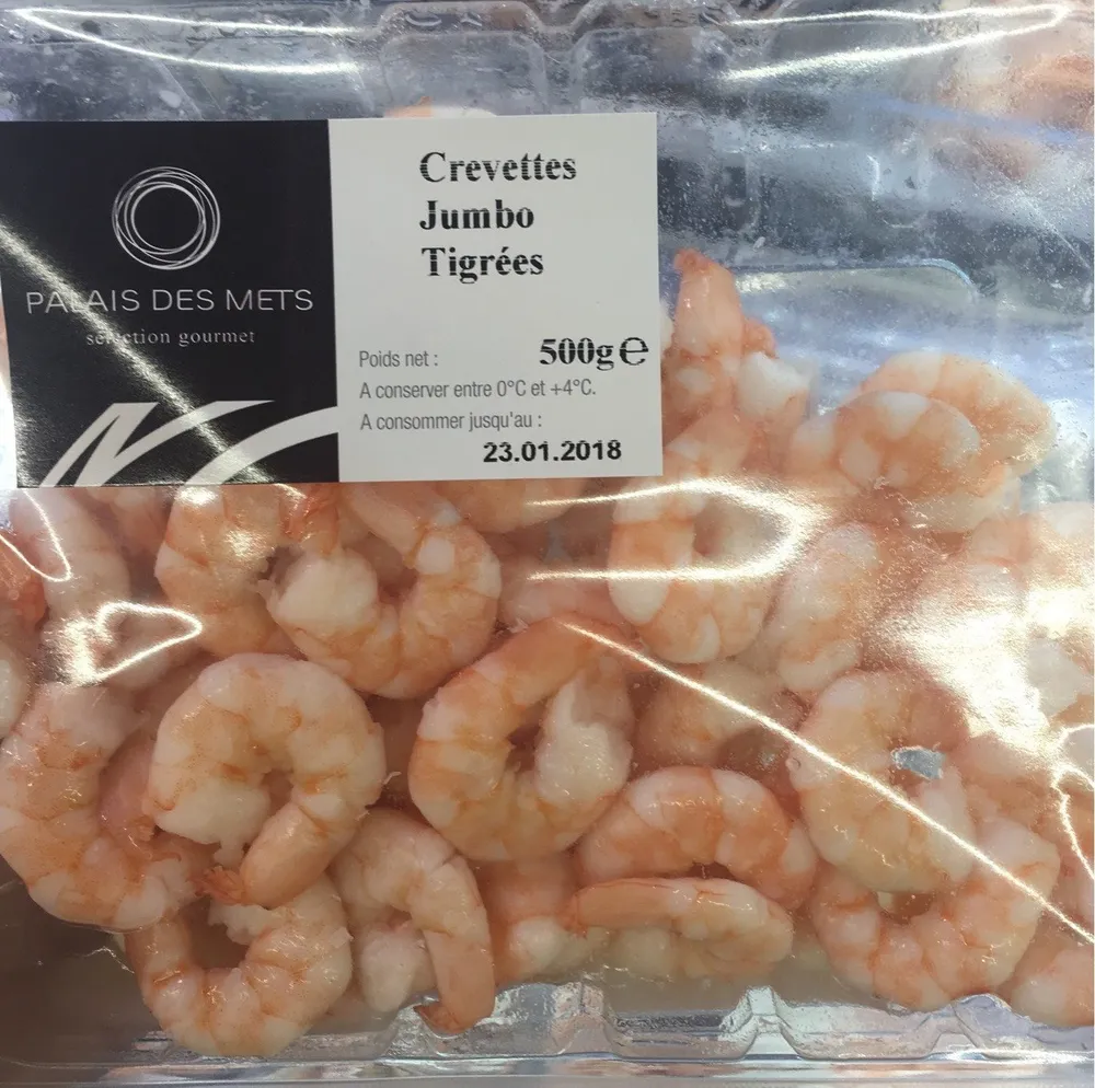 Crevettes jumbo tigrees