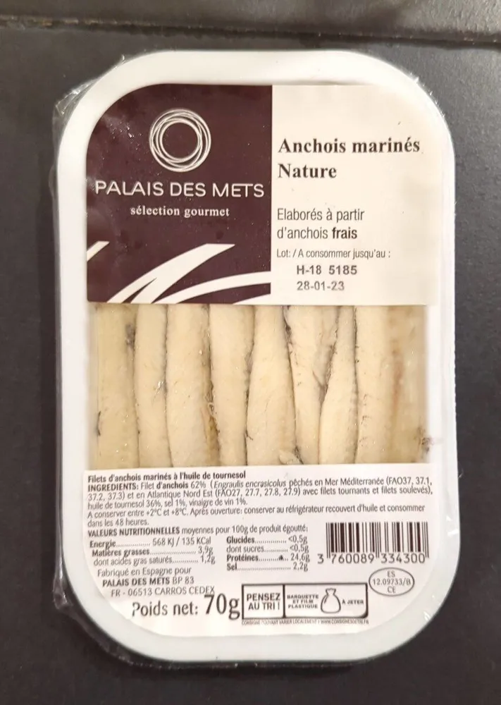Anchois marinés Nature