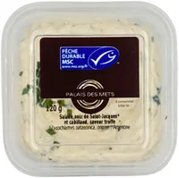 Salade st Jacques et cabillaud