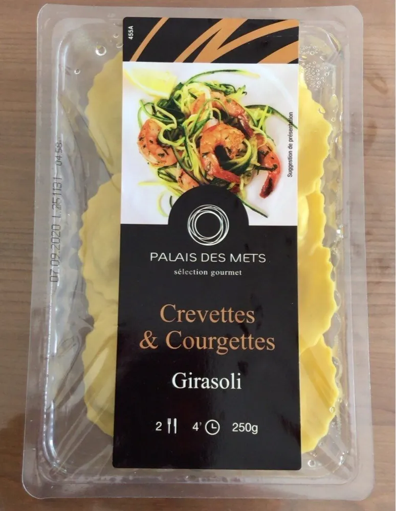 Girasoli crevettes et courgette