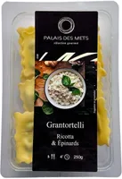 Grantortelli frais à la ricotta et épinards