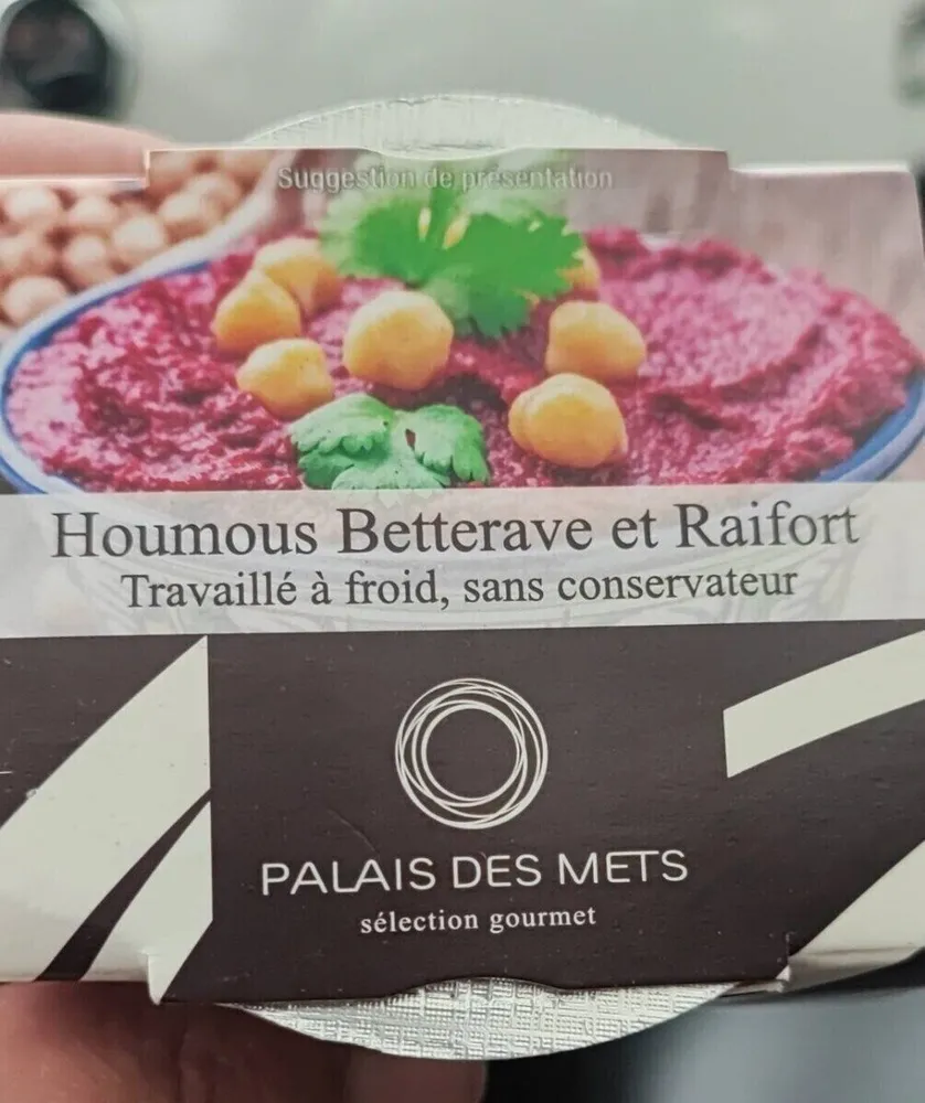 Houmous betterave et raifort