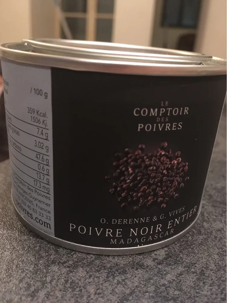 Poivre noir entier