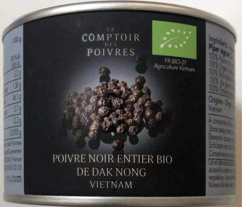 Poivre Noir Entier Bio De Dak Nong
