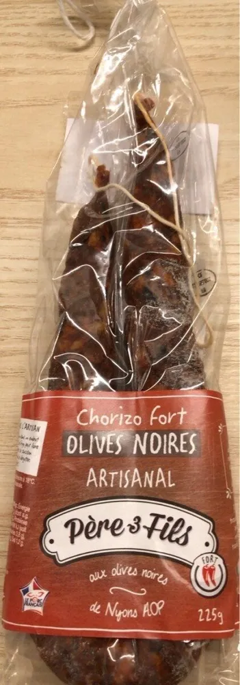 Chorizo fort artisanal aux olives