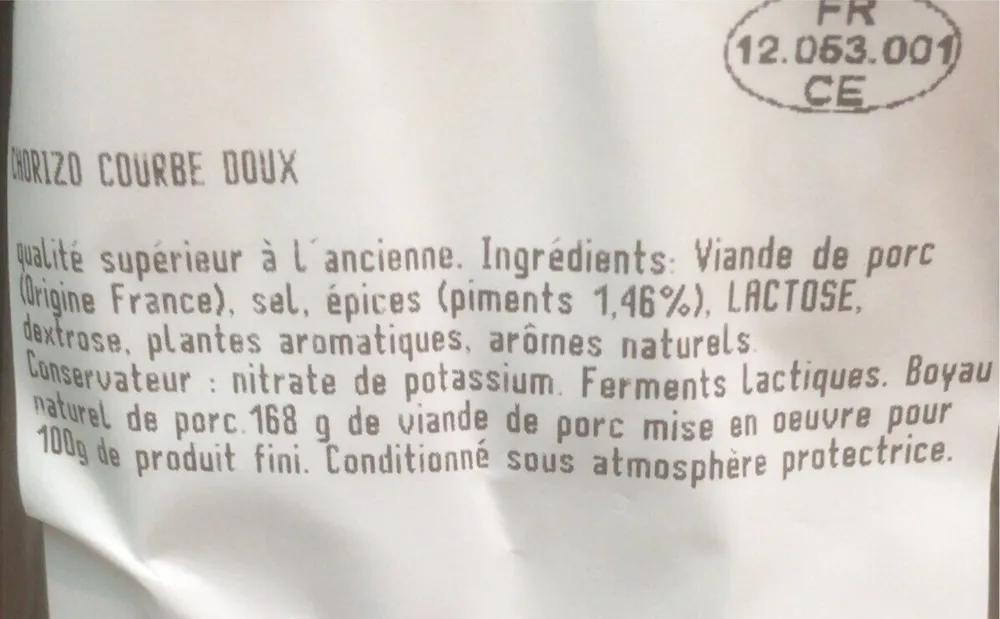 Chorizo artisanal