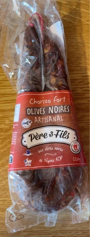 Chorizo fort aux olives noires