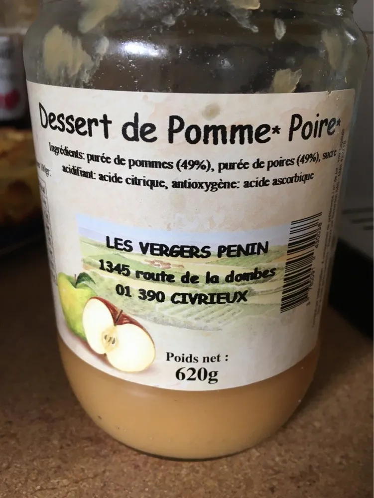 Dessert pomme poire