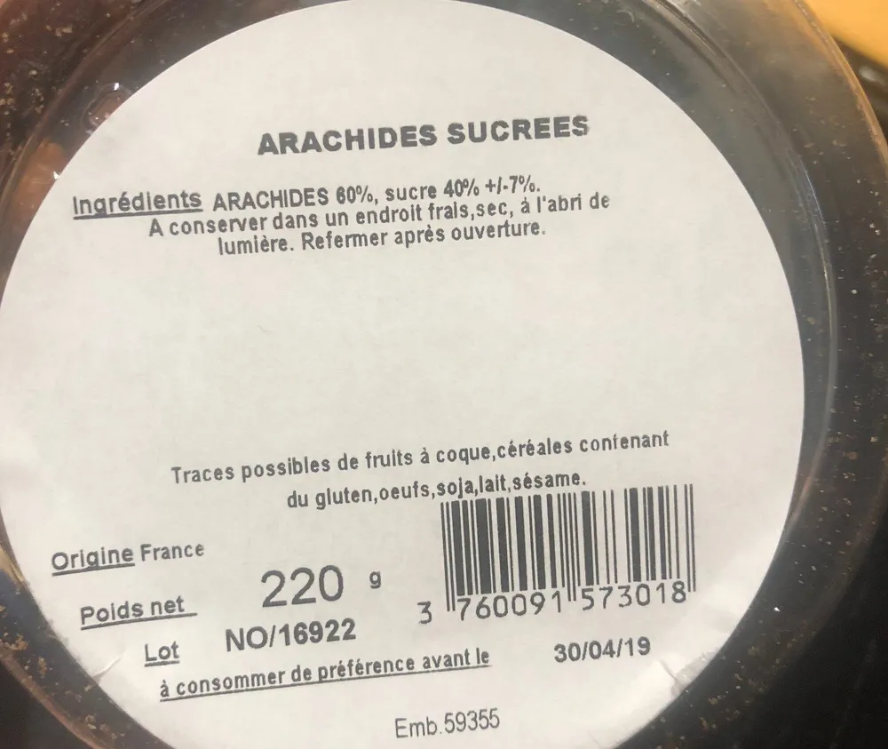 Arachides sucrees