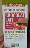 Chocolat lait nougatine noisette