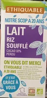 Chocolat au lait riz soufflé