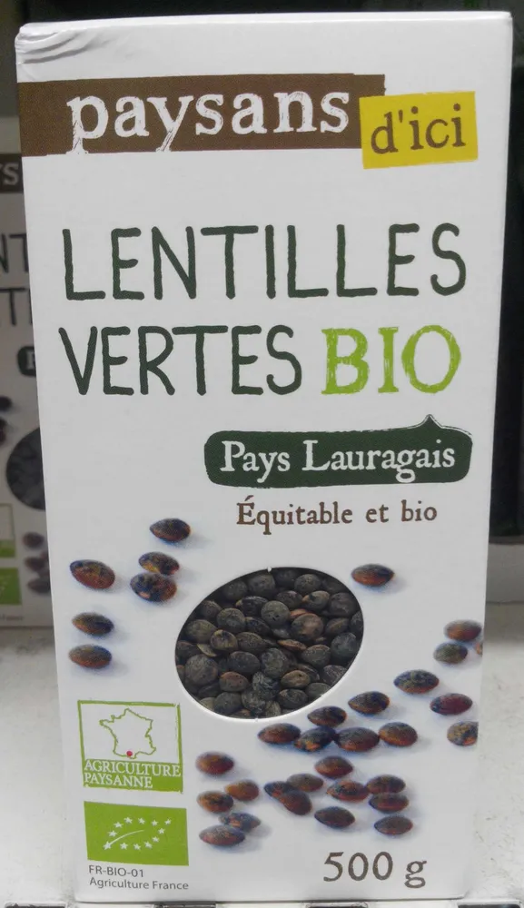 Lentilles vertes bio