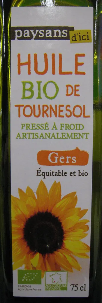 Huile vierge BIO de Tournesol