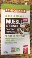 Muesli croustillant chocolat riz quinoa