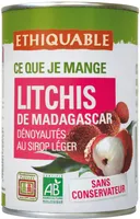 Litchis de Madagascar dénoyautés au sirop léger
