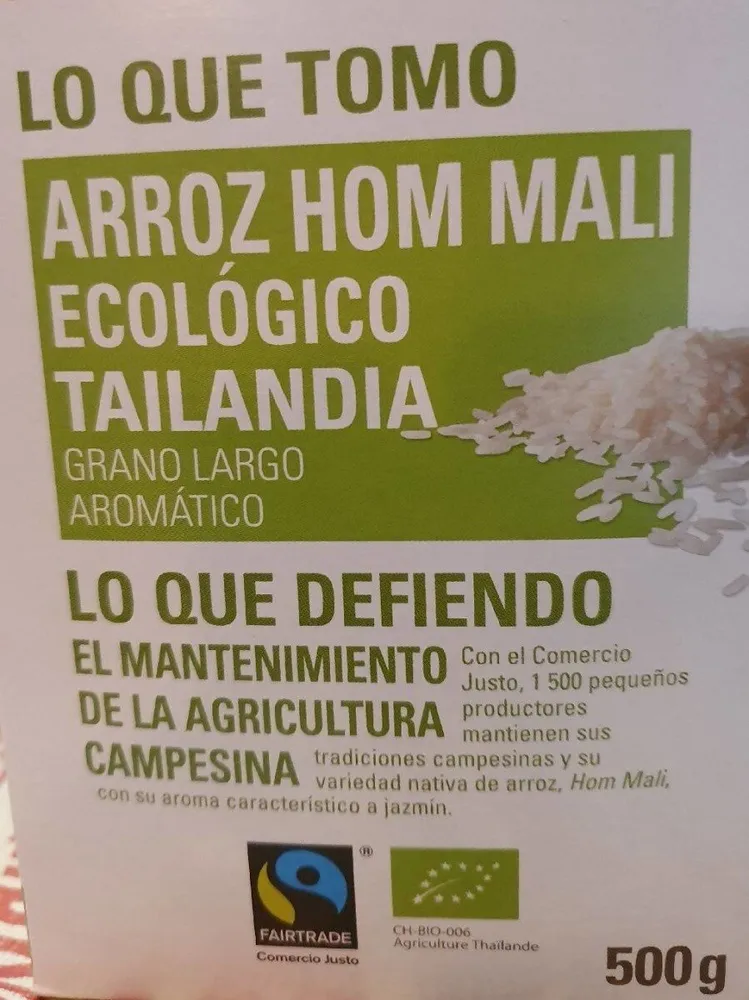 Arroz hom mali ecológico