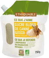 Sucre blond de canne en poudre