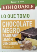 Chocolate negro: baobab, limón y jengibre