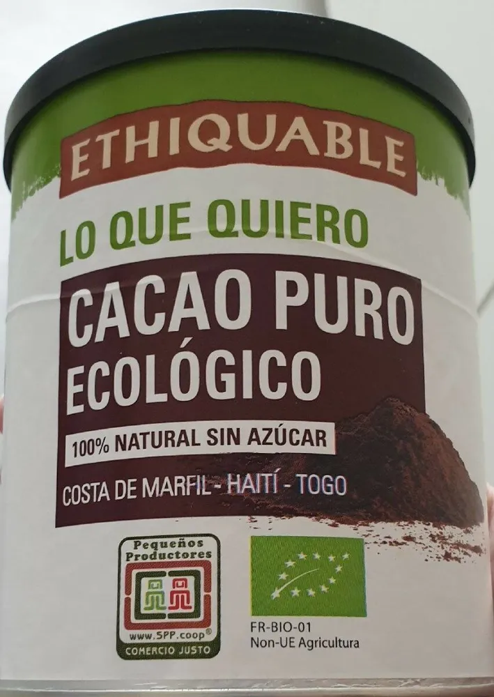 Cacao puro ecológico