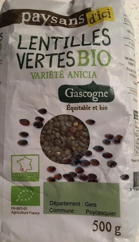 Lentilles Vertes Bio & équitable