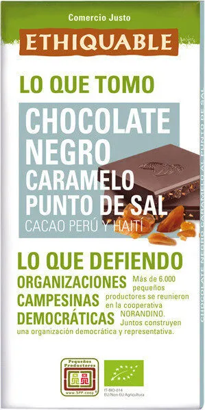 Chocolate negro caramelo punta de sal