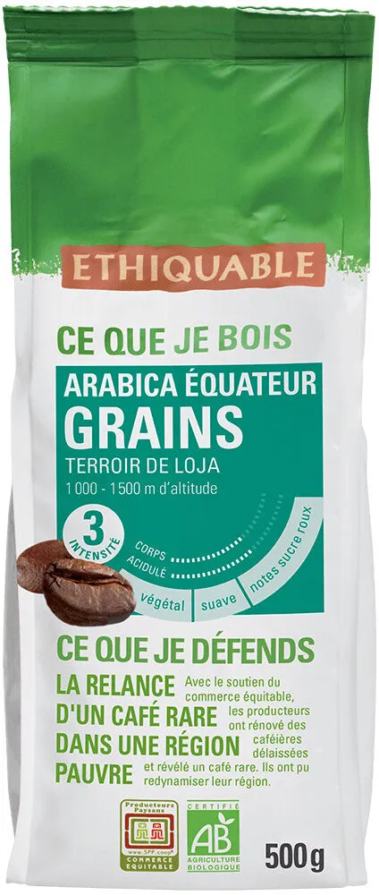 Café équateur Grains Bio & équitable