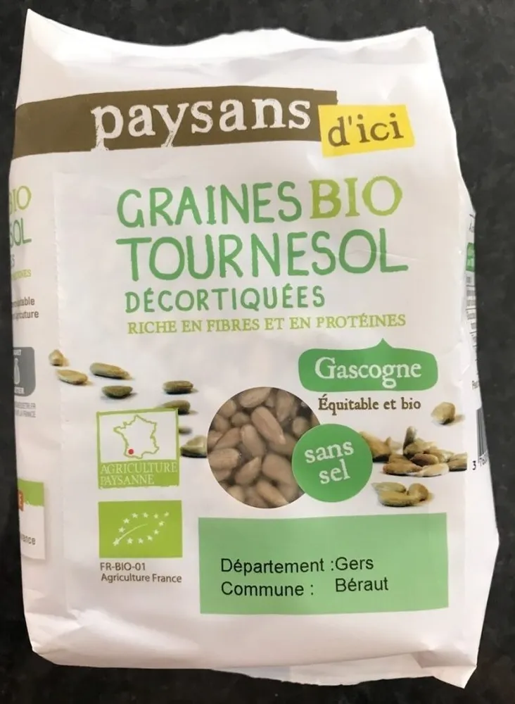 Graines bio tournesol décortiquées