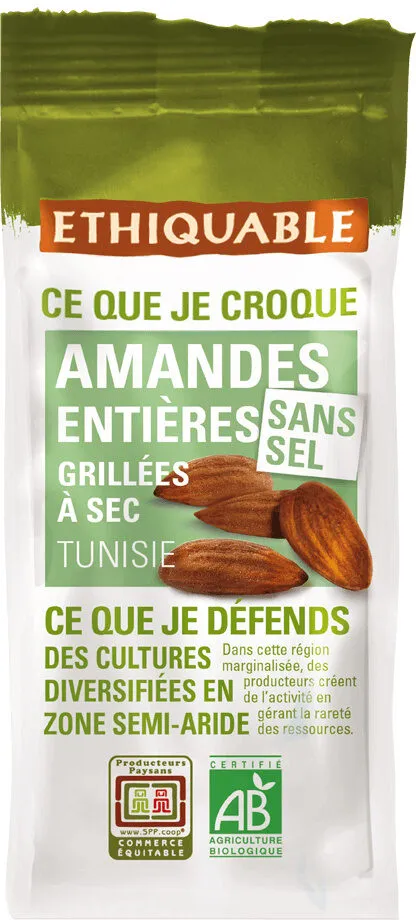 Amandes grillées à sec sans sel