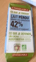 Chocolat lait perou 42%
