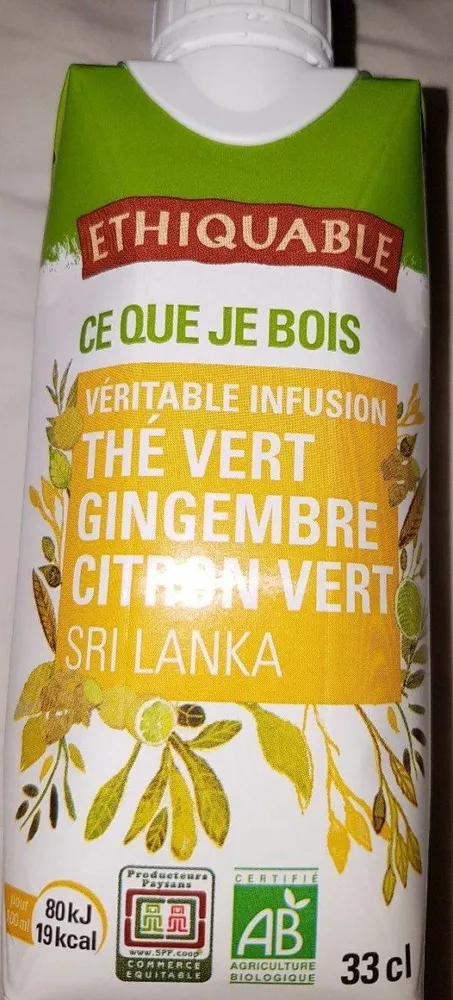 véritable infusion thé vert gingembre citron vert