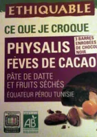 Barres Physalis Fèves de cacao
