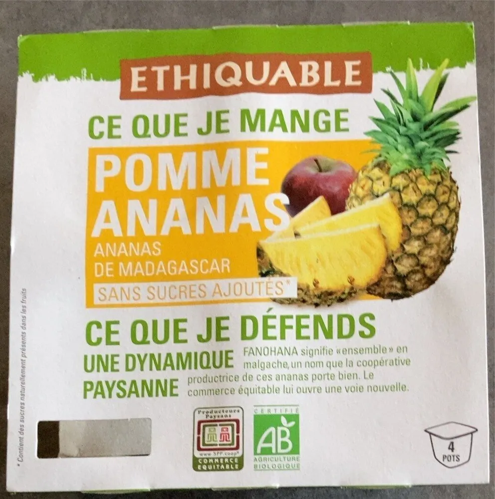 Compote pomme ananas