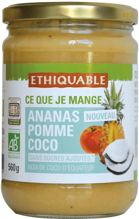 Puree ananas pomme coco