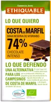 Chocolate negro cacao de costa de marfil ecológico
