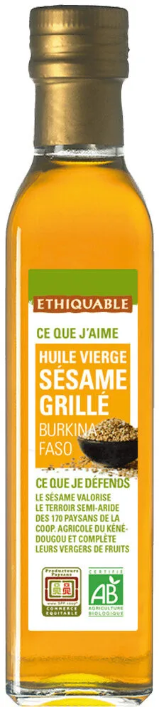 Huile vierge sesame grillé burkina faso