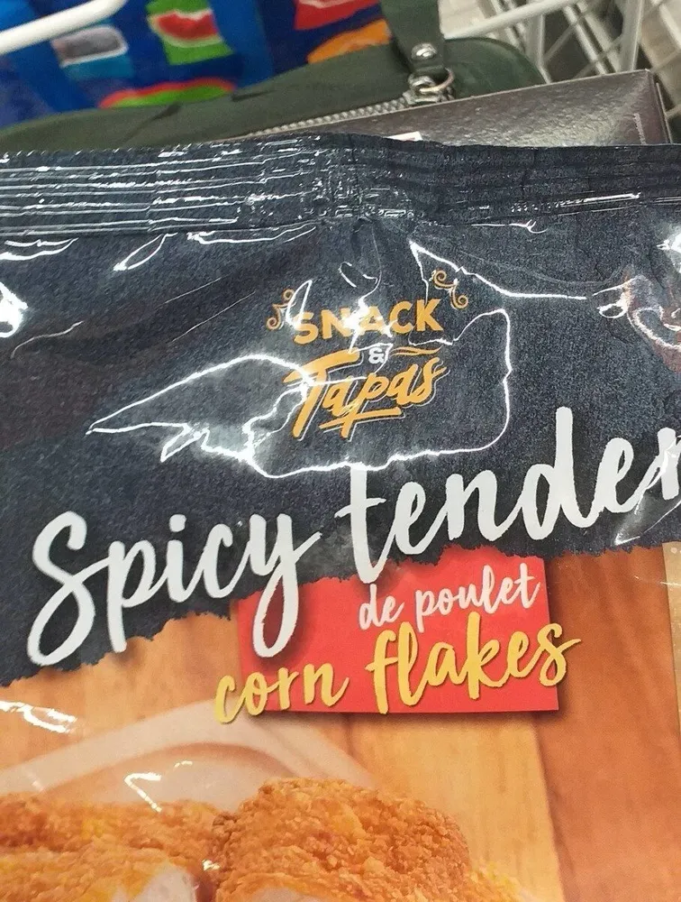 Spicy tendres de poulet cornichon flakes