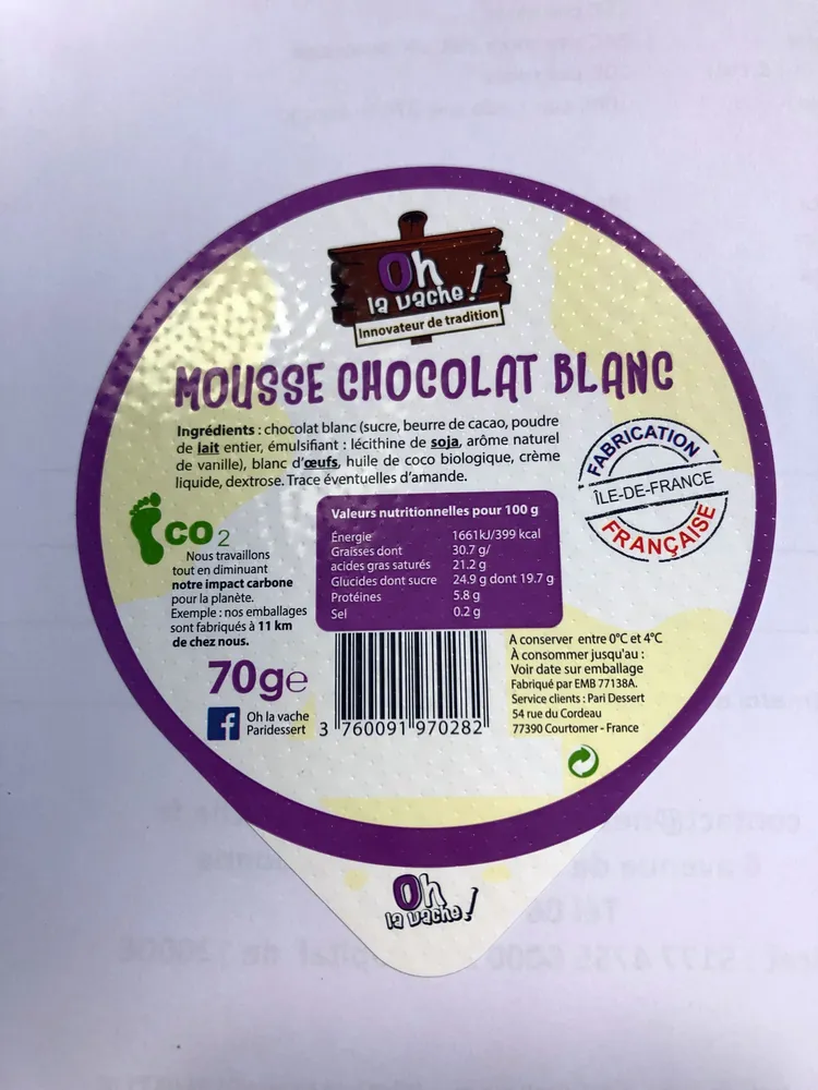 Mousses au Chocolat Blanc