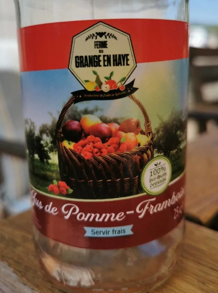 Jus de pomme framboise