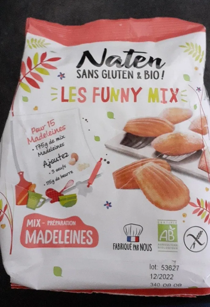Mix préparation madeleines sans gluten