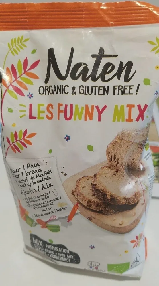 Naten organic gluten free mix para pan