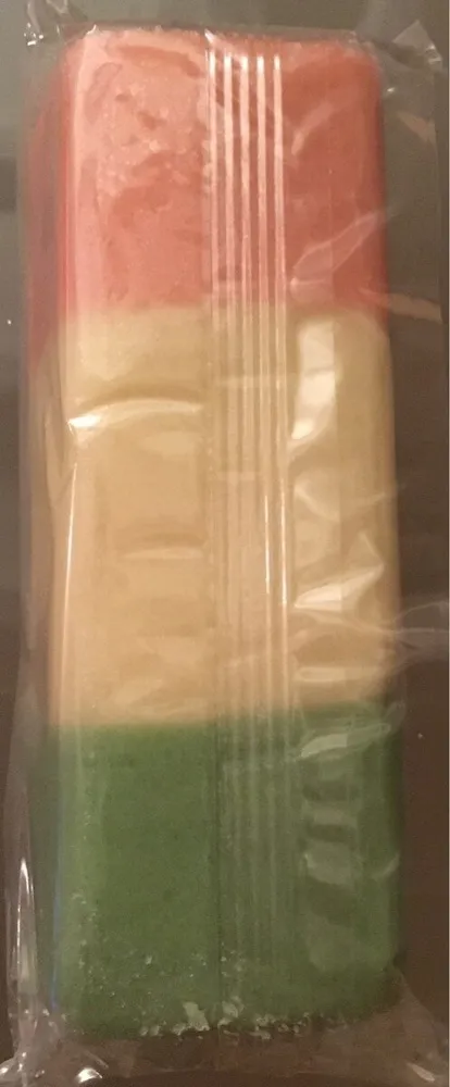 Pâte d'amandes tricolore