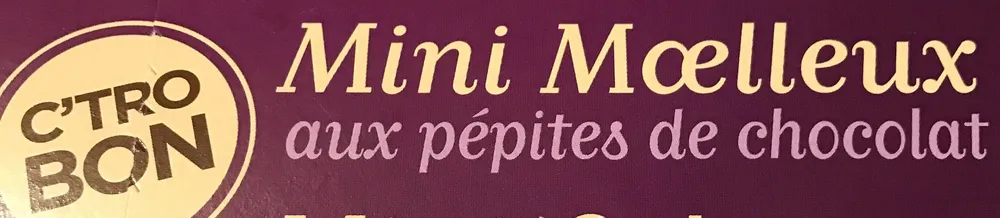 Mini moelleux aux pepites de chocolat