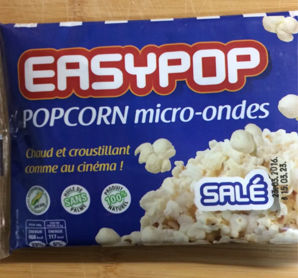Popcorn au micro-ondes