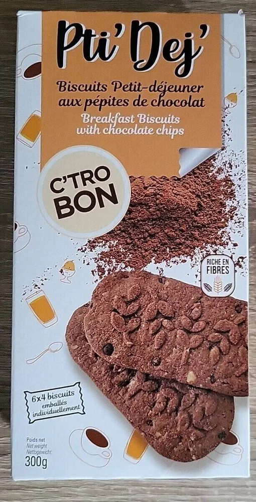 Biscuits Petit-déjeuner aux pépites de chocolat