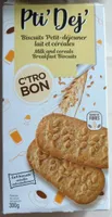 Biscuits Petit-déjeuner lait et céréales