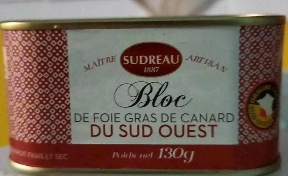 Bloc de foie gras de canard du Sud ouest