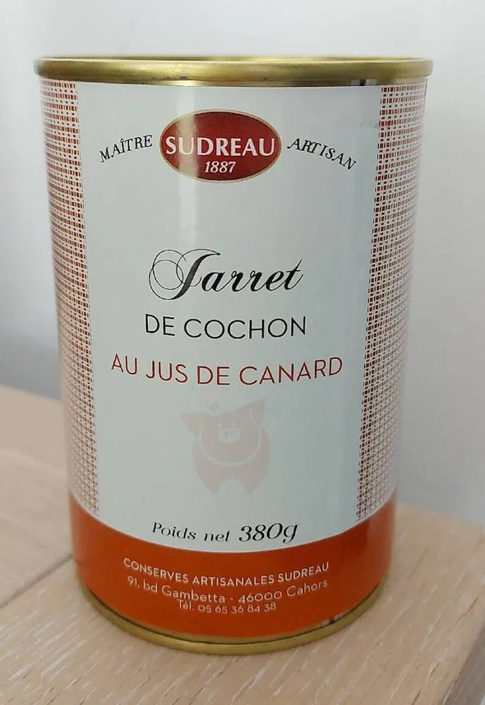 Maître Sudreau artisan 1887 Jarret de cochon au jus de canard