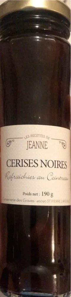 Cerises noires rafraichies au Cointreau