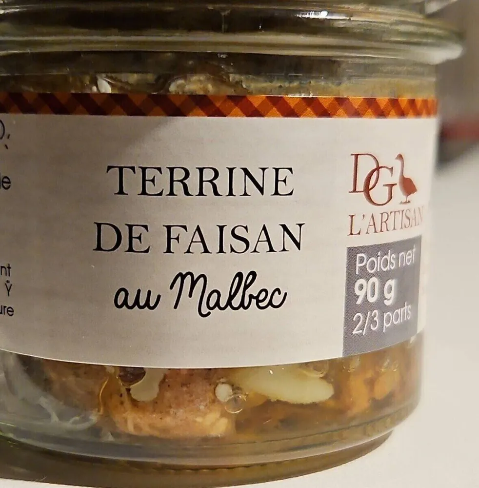 Terrine de faisan au malbec