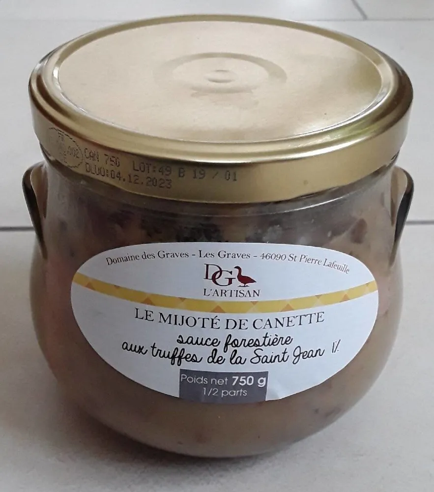 LE MIJOTÉ DE CANETTE